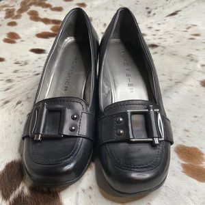 Marc Fisher Camella Buckle Wedge Sz 8